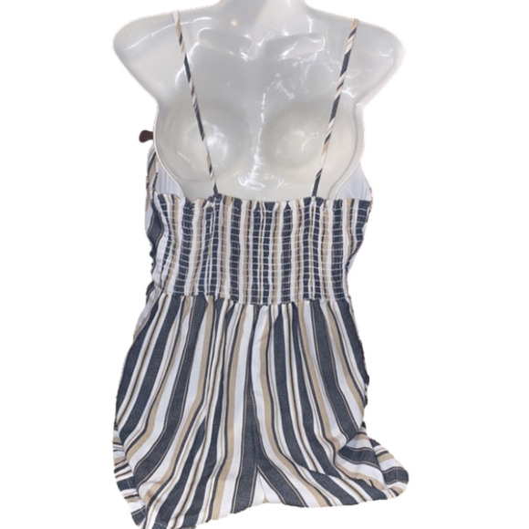 I Love It Striped  Cami Romper Women's Size Medium - Picture 3 of 11
